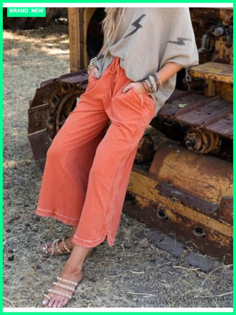 High Waist Drawstring Baggy Sweatpants with Pockets - Picture 5 of 6